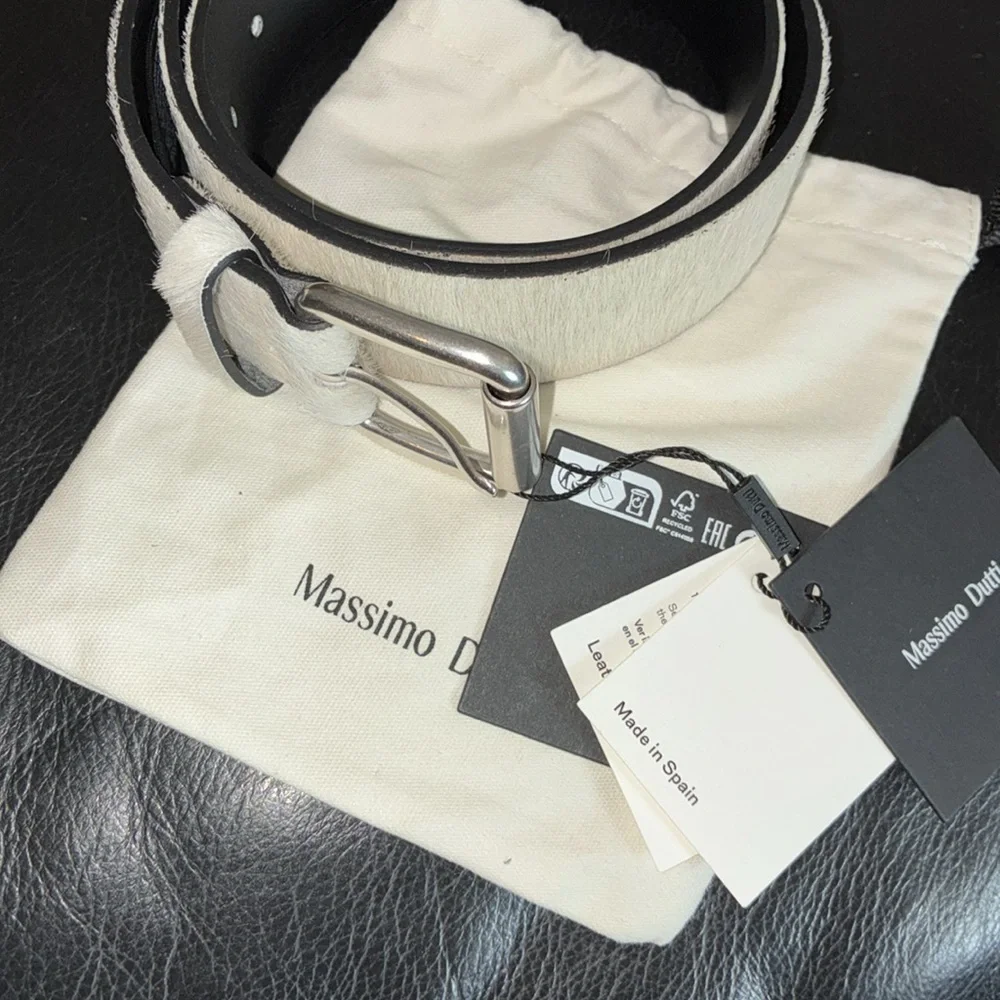 Massimo Dutti NWT 100% leather belt 6175/675